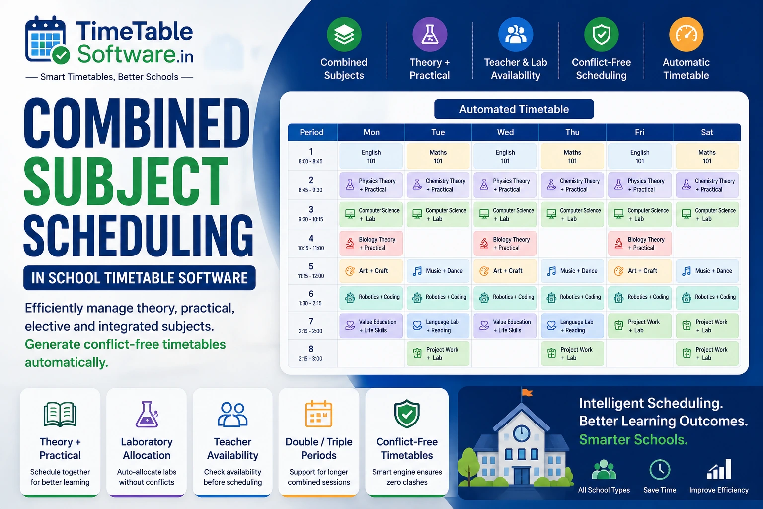 Combined Subject Scheduling in School Timetable Software | Complete Guide