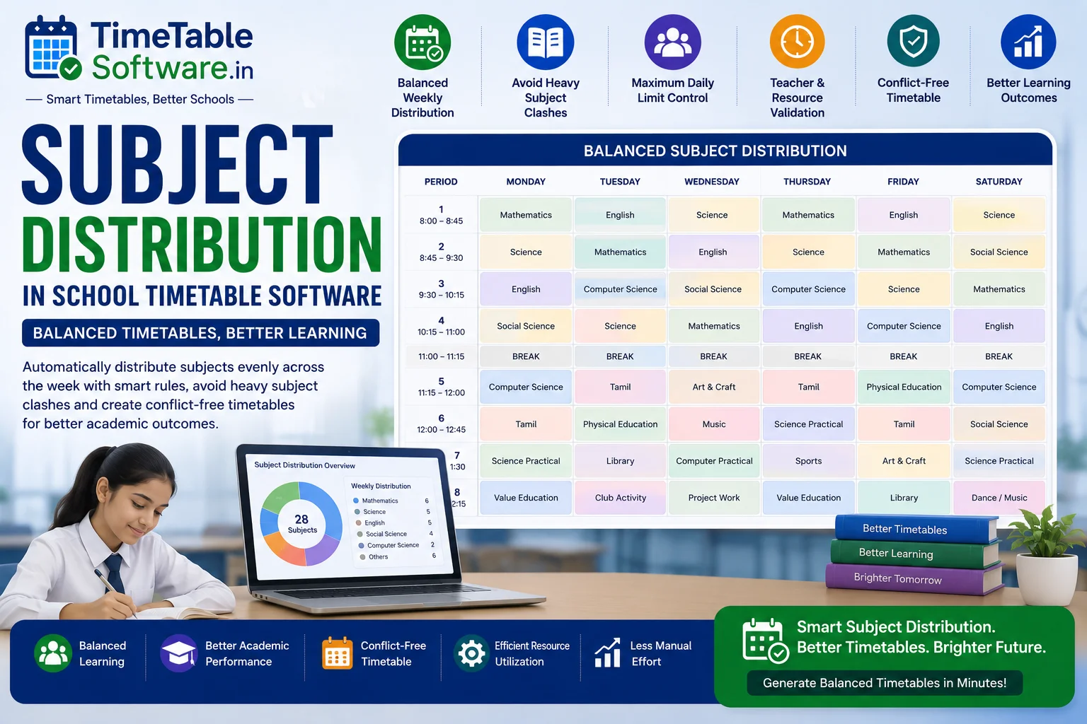 Subject Distribution in School Timetable Software | Complete Guide