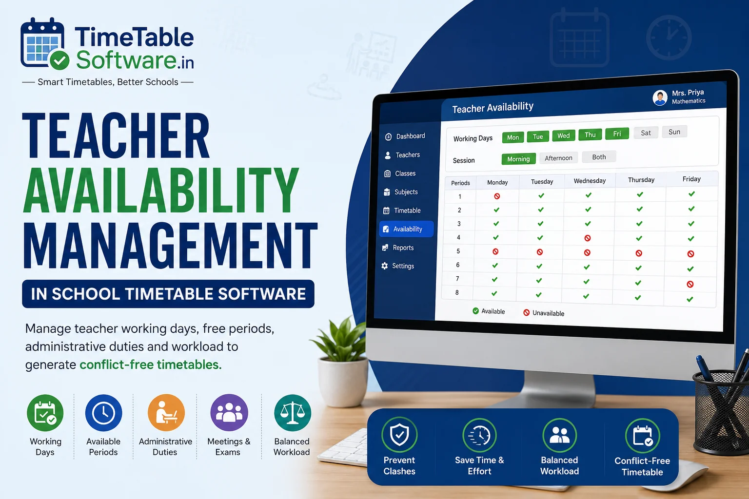 Teacher Availability Management in School Timetable Software | Complete Guide
